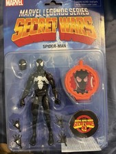 Marvel Legends Secret Wars 6  Series Symbiote Spider-Man Figure with Shield