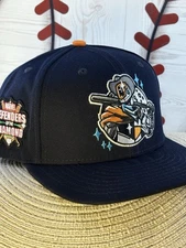 Sugar Land Space Cowboys Marvel Defenders of the Diamond Size7 1/4 Black UV Rare