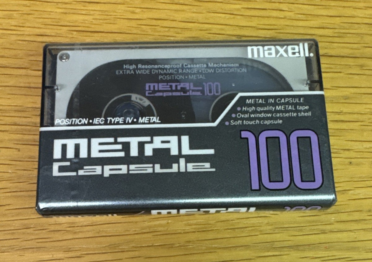 Maxell Metal Capsule 100 Type IV Metal Cassette Tape NEW SEALED
