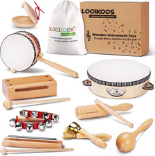 Montessori Natural Wooden Musical Instruments Set for Toddlers