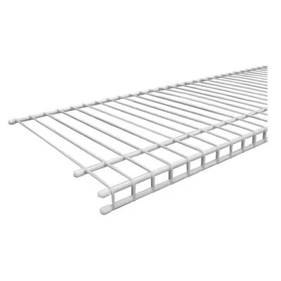 ClosetMaid 4714 Superslide 12'' D x 48'' W x 1'' H White Wire Wall Mount Shelf 6pk