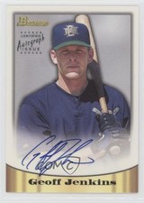 1998 Bowman Silver Foil Geoff Jenkins #13 Auto 2r8