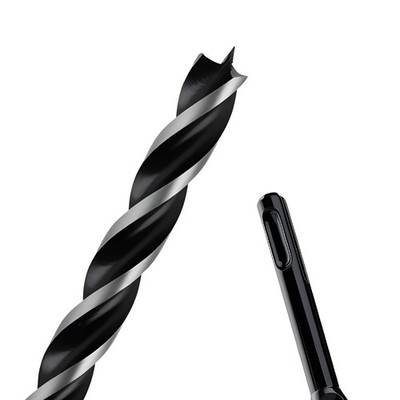 Auger Drill Bit 5/8'' x 12'' SDS Plus Shank Tri-Flute for Soft Hard Wood - Fast