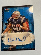 2024 Topps Finest Mike Vrabel blue refractor autograph auto /99 PATRIOTS 