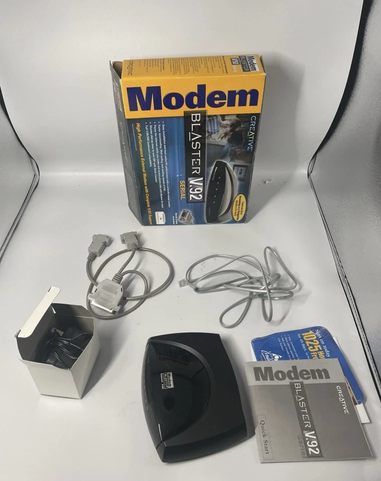 Open Box Creative Modem Blaster 56Kbps V.92 Serial New never usedWindows XP 2000 - Image 3 of 4