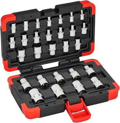T Steckschlüsseleinsatz Satz, V2687N, 1/4 Zoll 6,3 mm Vierkant, 3/8 Zoll 10 m...