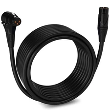 LyxPro 30 Feet Right Angle XLR Microphone Cable, Female to Male XLR Cable
