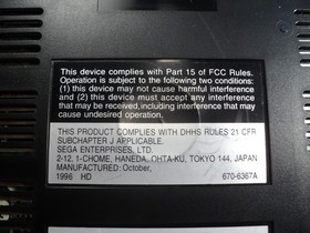 Sega Saturn Console No. MK-80000A w/ Power Cord & Controller  Powers Up Untested