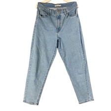 Levis Women Retro High Waisted Relaxed Mom Jeans Light Wash Ankle SZ 31 30x25