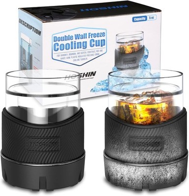 Hoshin Freeze Cooling Cups, 2 Pack, Whiskey Glasses for Whiskey, Bourbon,.....