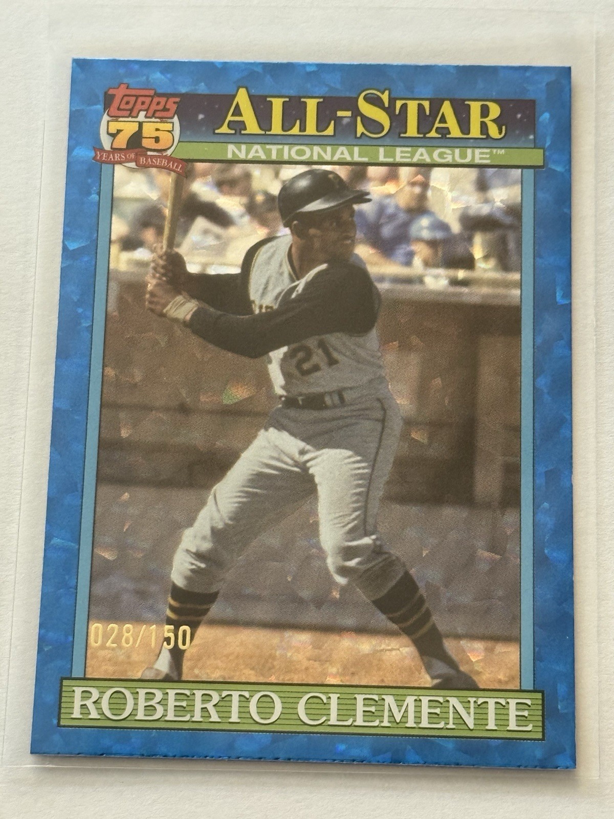 2026 Topps Series 2 Blue Crackle All Star /150 Roberto Clemente #91as-25 Pirates