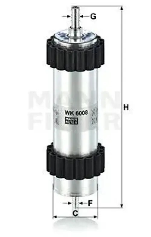 Fuel filter In-Line Filter WK 6008 MANN-FILTER for AUDI A7 Sportback A6 C7 A4 B9
