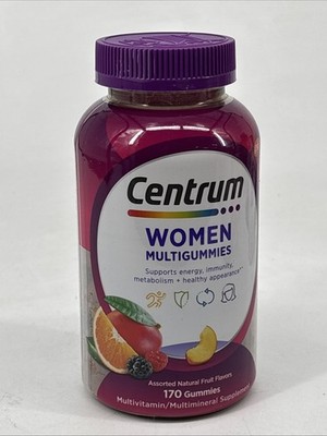 Centrum MultiGummies Women's Multivitamin 170 Count Assorted Fruit Flavors