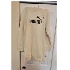 PUMA Beige Logo Pullover Hoodie Dress  Womens...