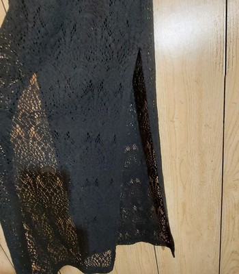 Divided by H&M Black Lace Sheath Dress 51 Long, V Neck Size XS extra Small  | eBay