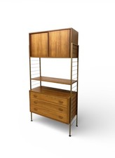 Vintage Retro Mid Century LADDERAX 1960s Teak Modernist Bookcase Wall Cabinet