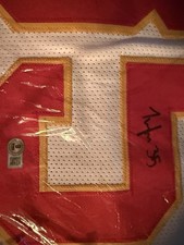 Jaylen Watson Kansas City Chiefs Signed White Jersey Beckett Certified XL