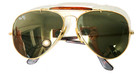 B&L Bausch & Lomb Ray Ban USA Diamond Hard Sunglasses 62-14 Gold Aviator frame — photo 4