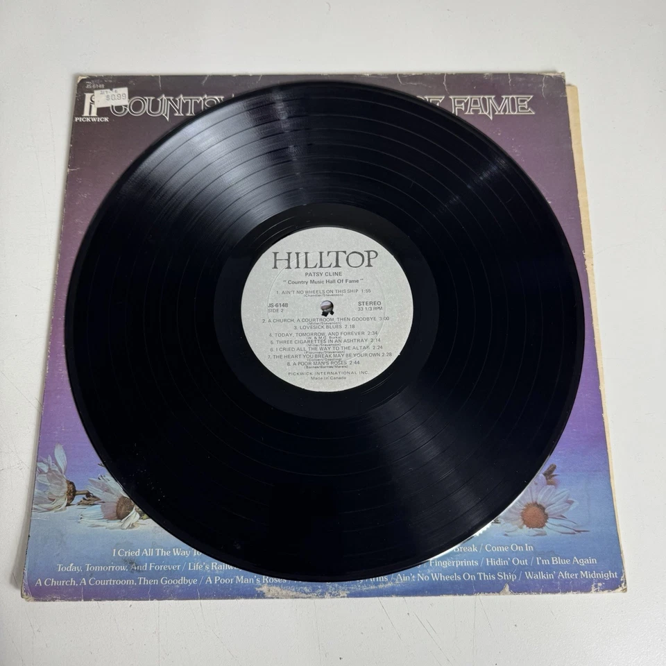 Country Music Hall Of Fame Patsy Cline Vinyl LP Pickwick Records Canada Press - Image 4 of 4
