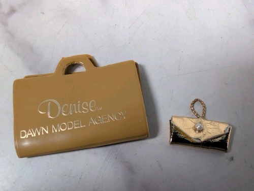 Topper Dawn Doll Model Agency Denise Portfolio & Gold Handbag