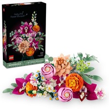 LEGO Botanicals Pretty Pink Flower Bouquet Building Set for Adults Multicolor