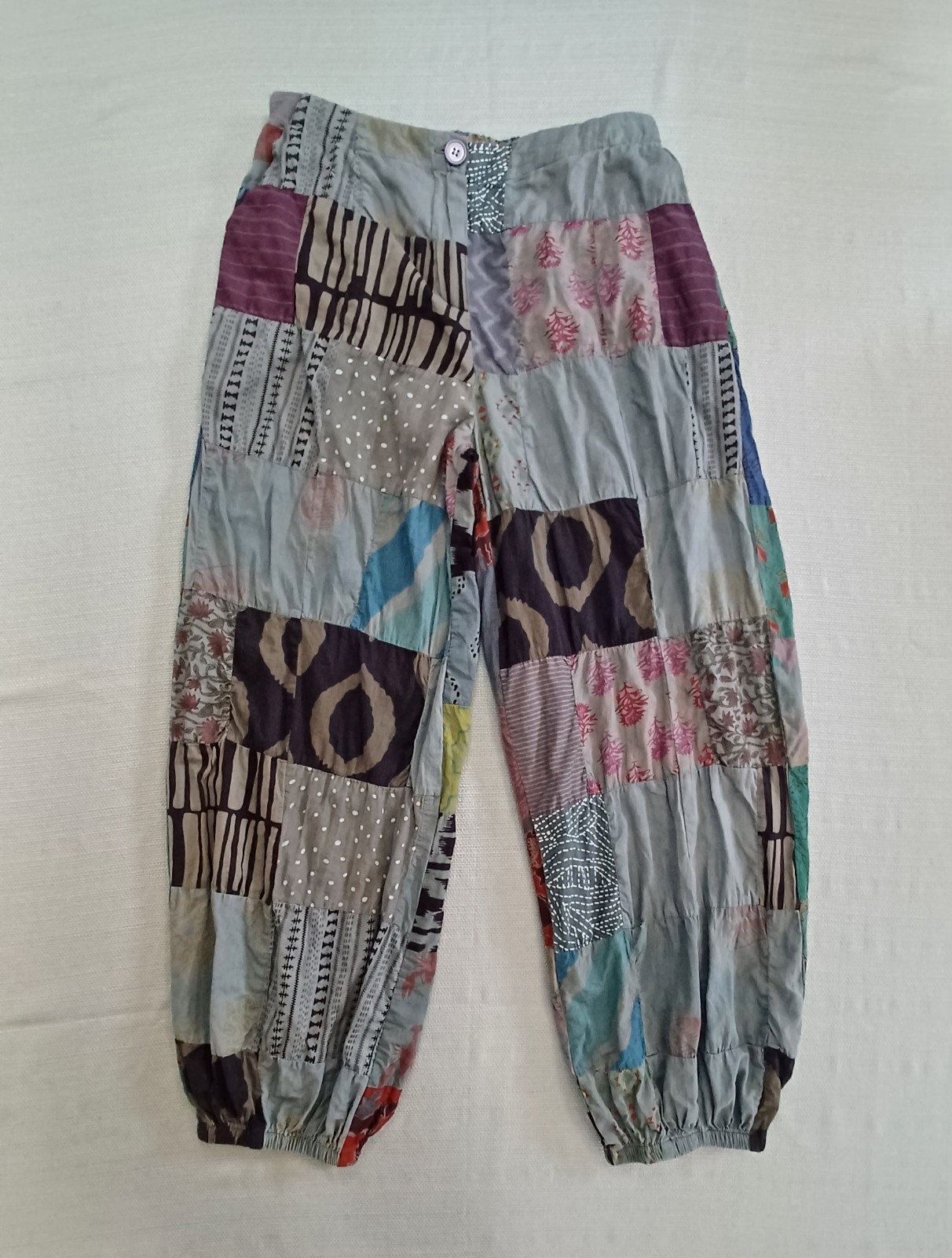Earthbound Trading Co Patchwork Wide Leg Pants Wo… - image 3