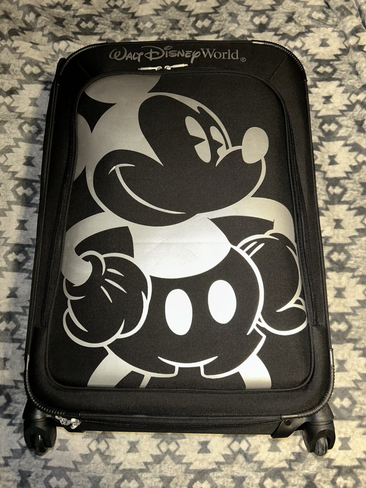 NWT - Authentic From Disney - Mickey Mouse Rolling Luggage - 28” x 18” x 10”