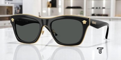 VERSACE VE2272 GB1 87 Black Dark Grey 53 mm Men's Sunglasses