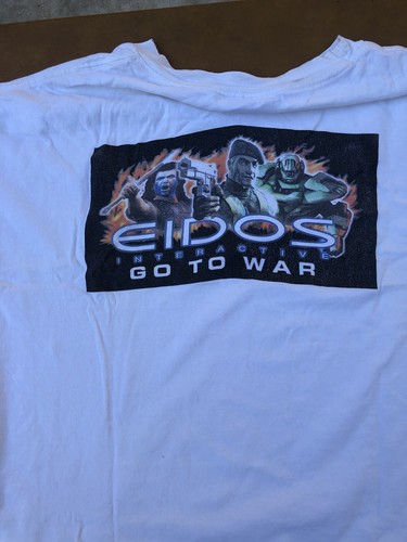 Vintage Eidos Interactive Games Go To War Employee Shirt