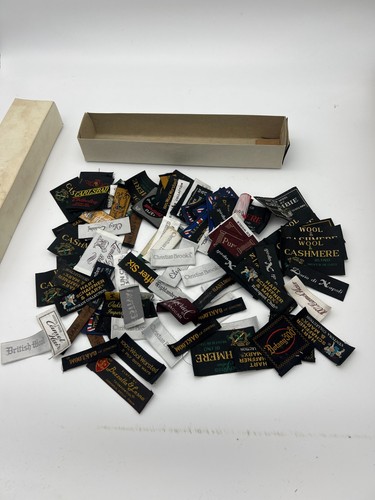 Vintage Fabric Clothing Labels Lot 200+ sewing craft suit jacket Christian Dior