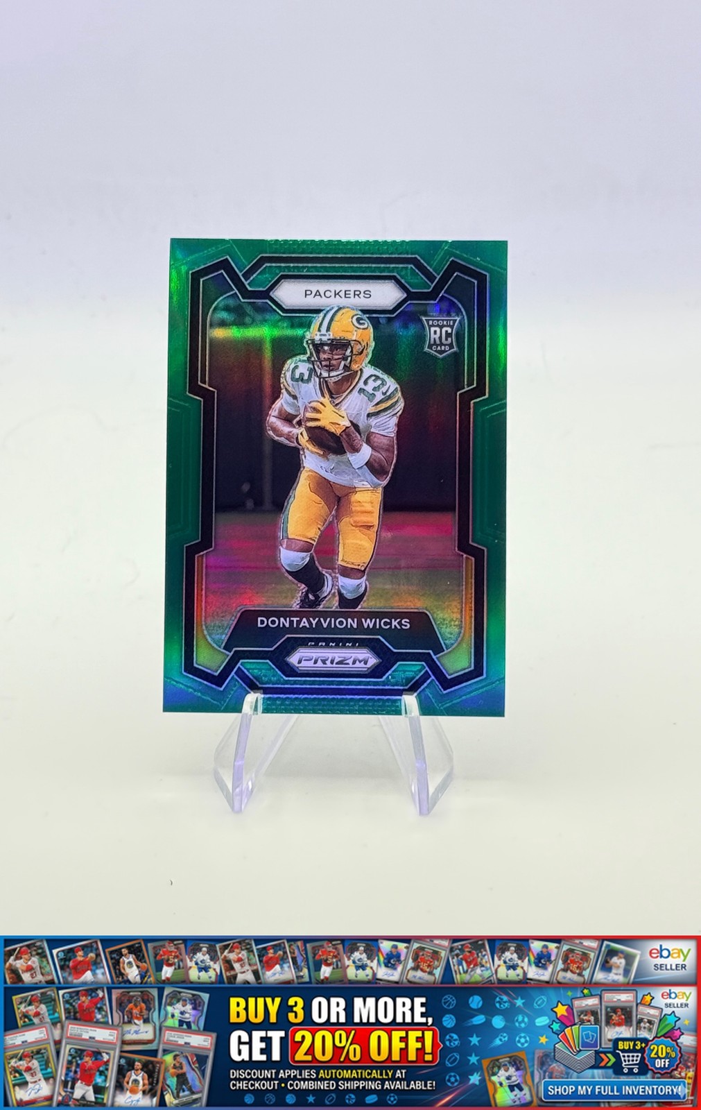 Dontayvion Wicks Panini Prizm #333 Green