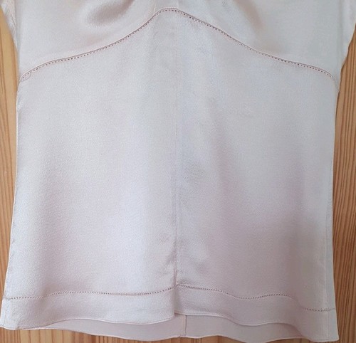 FENN WRIGHT MANSON Silk Top UK 8 Nude Pink Sequin Detail L23" Vgc - Picture 5 of 9