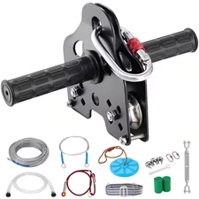 Zipline Kit for Kids and Adult, 120 Ft. Zip Line Kits up to 500 Lb.Backyard Outd