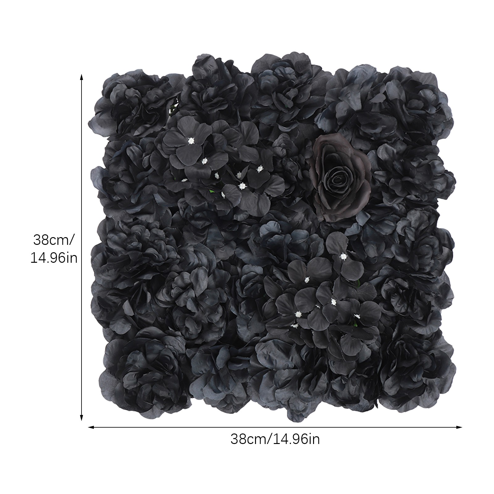 12 Pcs Flower Wall Panel, Artificial Flower Backdrop, Flower Panels For Backdrop