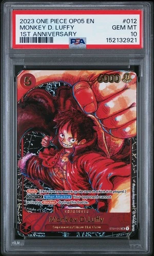 2023 One Piece - Monkey D. Luffy - OP05 1st Anniversary ST01-012 PSA 10 English