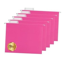 Hanging File Folders,Letter Size 8.5x11,Hanging File Folders with Pink 50 Packs