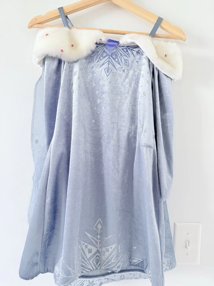 Disney Store Frozen Fever Elsa Dark Blue Light Up Costume Dress Size 4-6X - Image 2 of 4