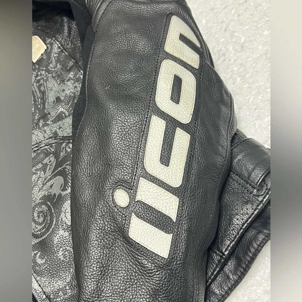 Icon размер M Overlord Prime герой бронированная кожаная мотоциклетная куртка нуждается в ремонте - Изображение 4 из 4
