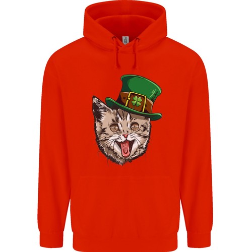 Sudadera Divertida De Gato Irlandés Para Hombres 80% Algodón De San Patricio - Imagen 11 de 27