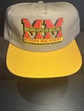 Minneapolis-Moline Modern Machinery Snap Back Truckers Hat Cap Made In USA