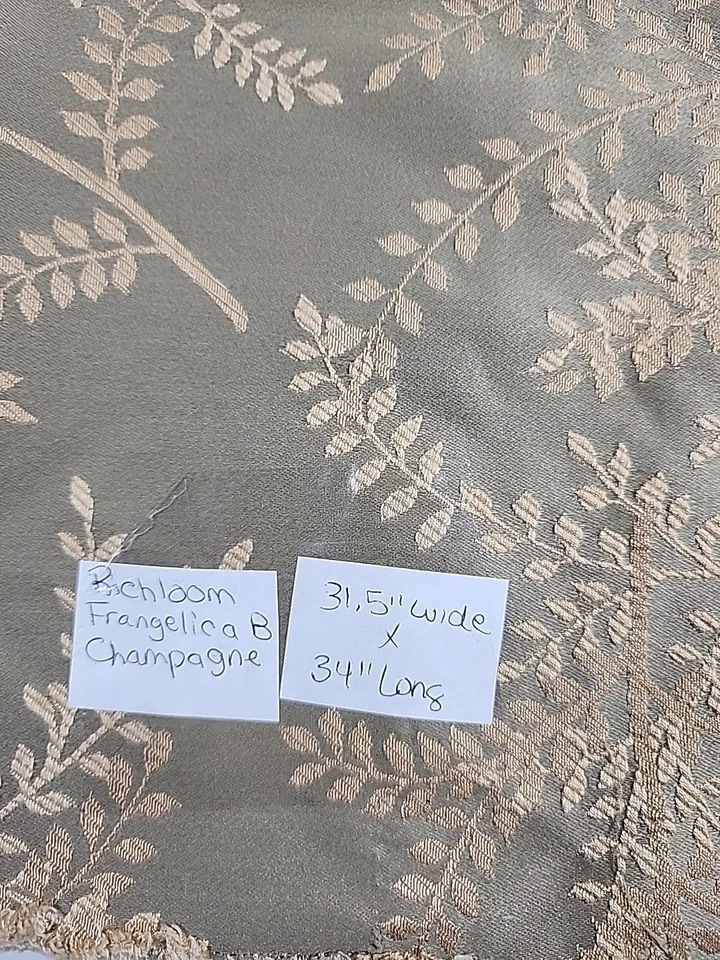 Richloom Damask Frangelica B Upholstery Craft Fabric Champagne 31.5"w x34" Read - Image 2 of 4
