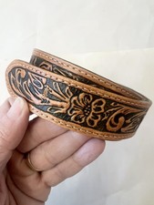 Tony Lama Kids - Tooled Leather Belt New USA Made C50154 Size 18 Belt Only