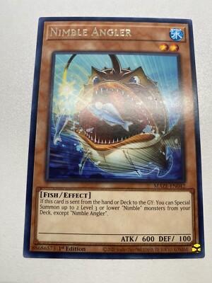 Yu-Gi-Oh! Nimble Angler Rare 1st Edition MAZE-EN042 NM/M 