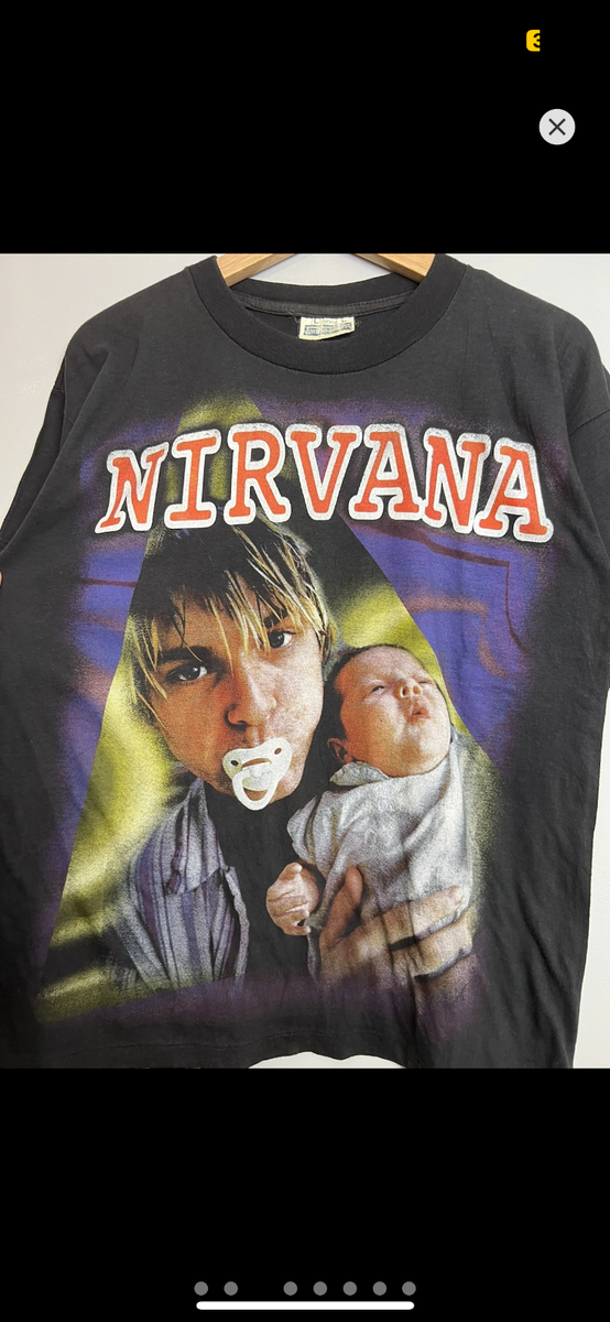 90s Nirvana Nevermind Kurt Cobain Grunge Band Tee Hype Large 90s Nirvana Nevermind Kurt Cobain Grunge Band Tee Hype Large