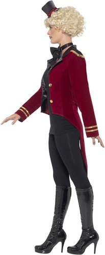 Ladies Ringmaster Tailcoat Fancy Dress Costume Showman Cabaret Outfit Smiffys - Picture 6 of 7