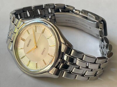 Seiko Dolce 8J41-6030 Men's Quartz Watch 33mm Champagne Vintage | eBay