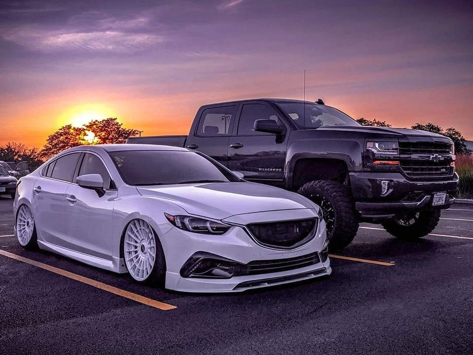 Cubiertas de faros de párpados delanteros pintadas 25D var №2 para Mazda 6 2012-2017 Foto 3 de 4