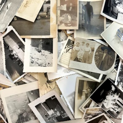 VINTAGE PHOTOS LOT Of 50 BORING BAD OR DAMAGED Original B&W Snapshots JUNK LOTS