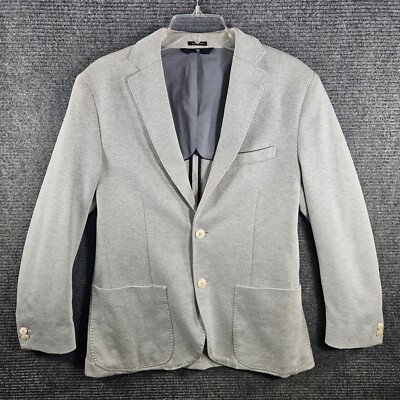 Mossimo Dutti Blazer Jacket Womens US 38 EUR4 Cotton Polyester Faux Pocket Shiny