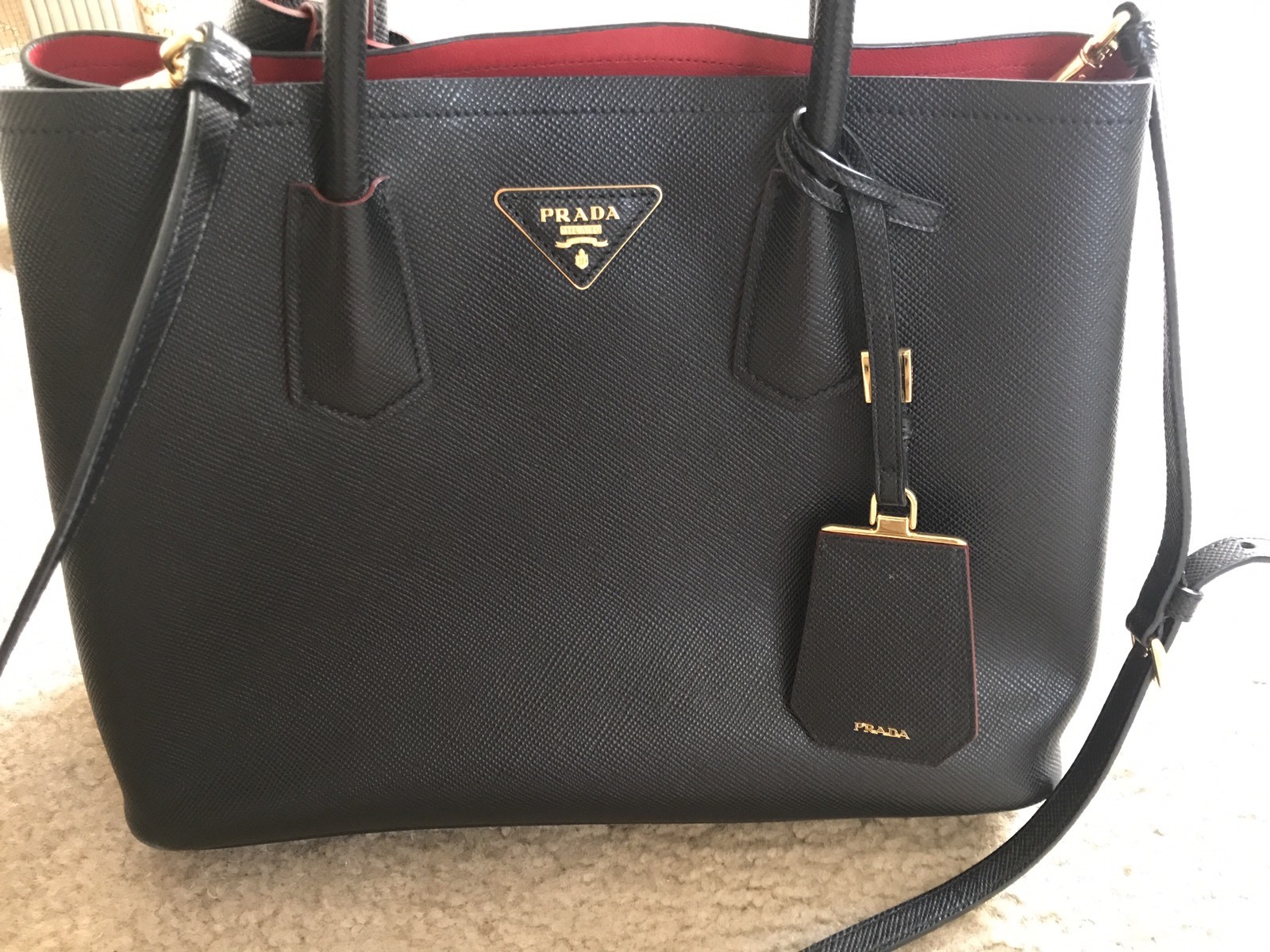 prada cuir double bag
